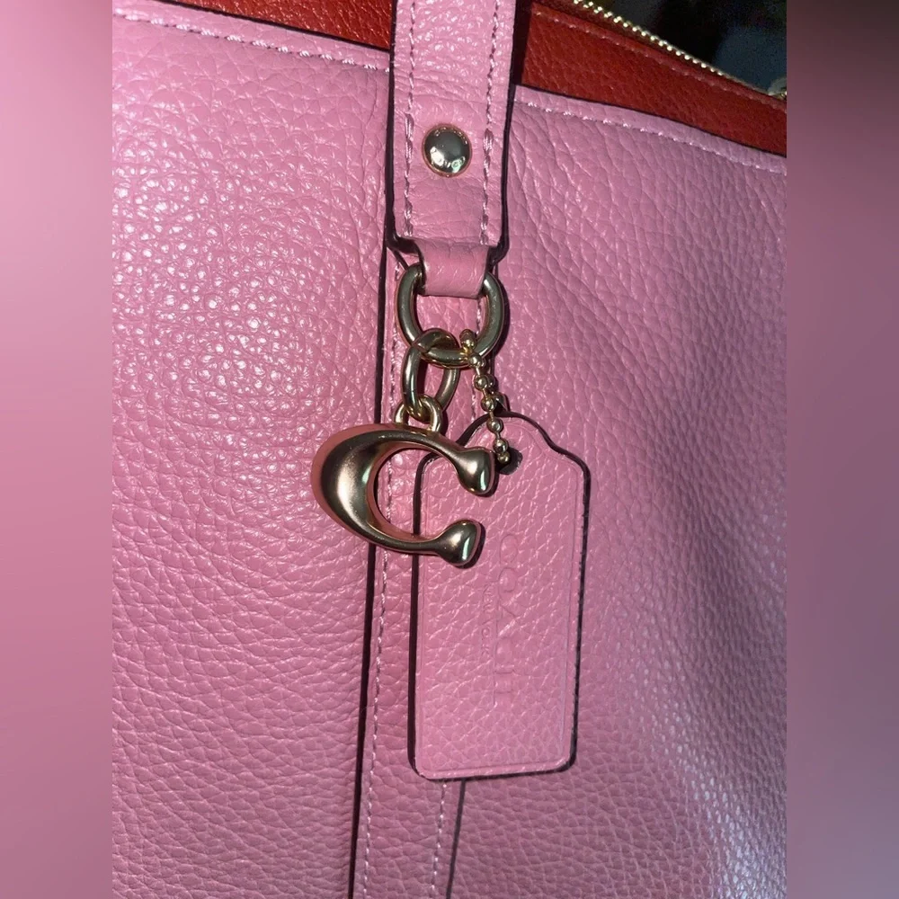 EUC Coach May Tote Pink Pebbled Leather - Picture 6 of 8